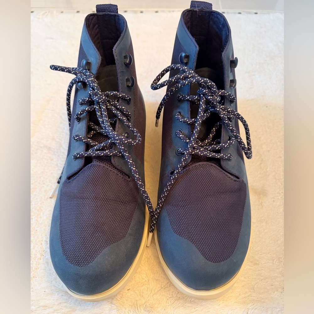 Native Shoes Fitzroy Sneaker Boot – Navy Blue Unisex Size 11 (Water-Resistant)